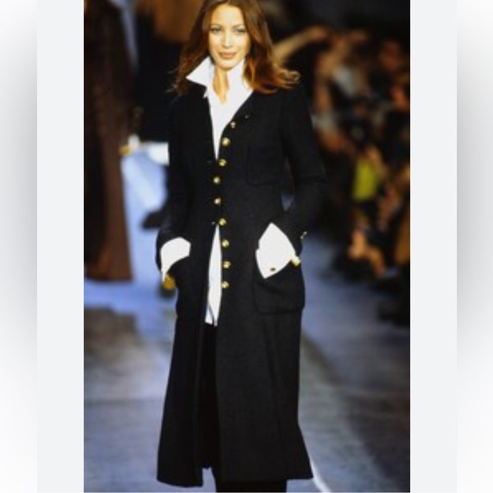 Ralph Lauren Military Duster Denim & Supply Cardigan Jacket Sweater Maxi Long M - Picture 5 of 14